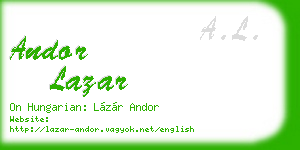 andor lazar business card